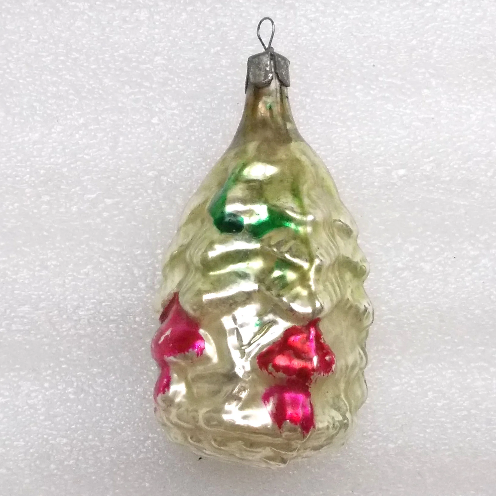 Vintage Antique USSR Glass Christmas Ornaments Santa Forest