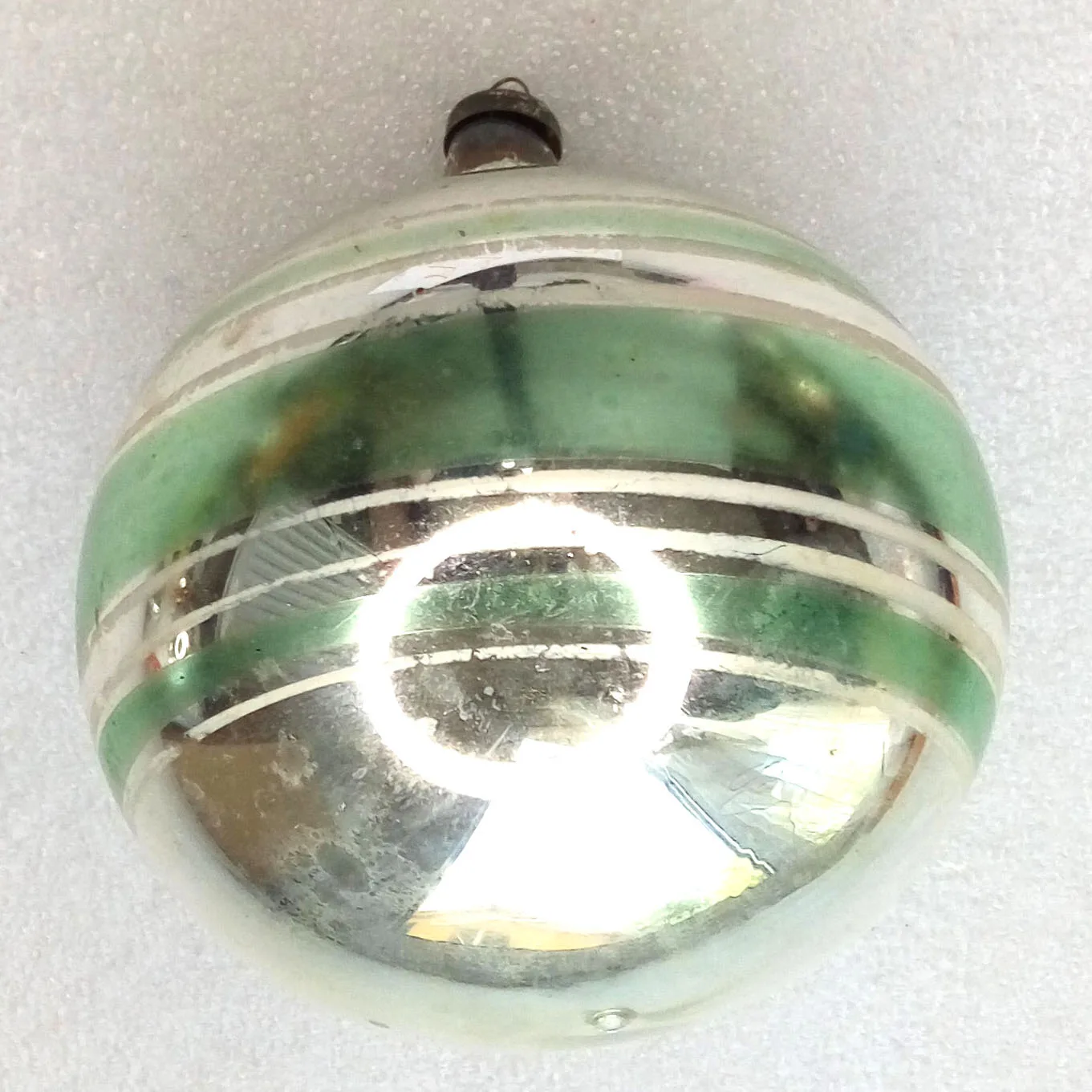 Antique Vintage Glass Christmas Ornament Big Old Ball