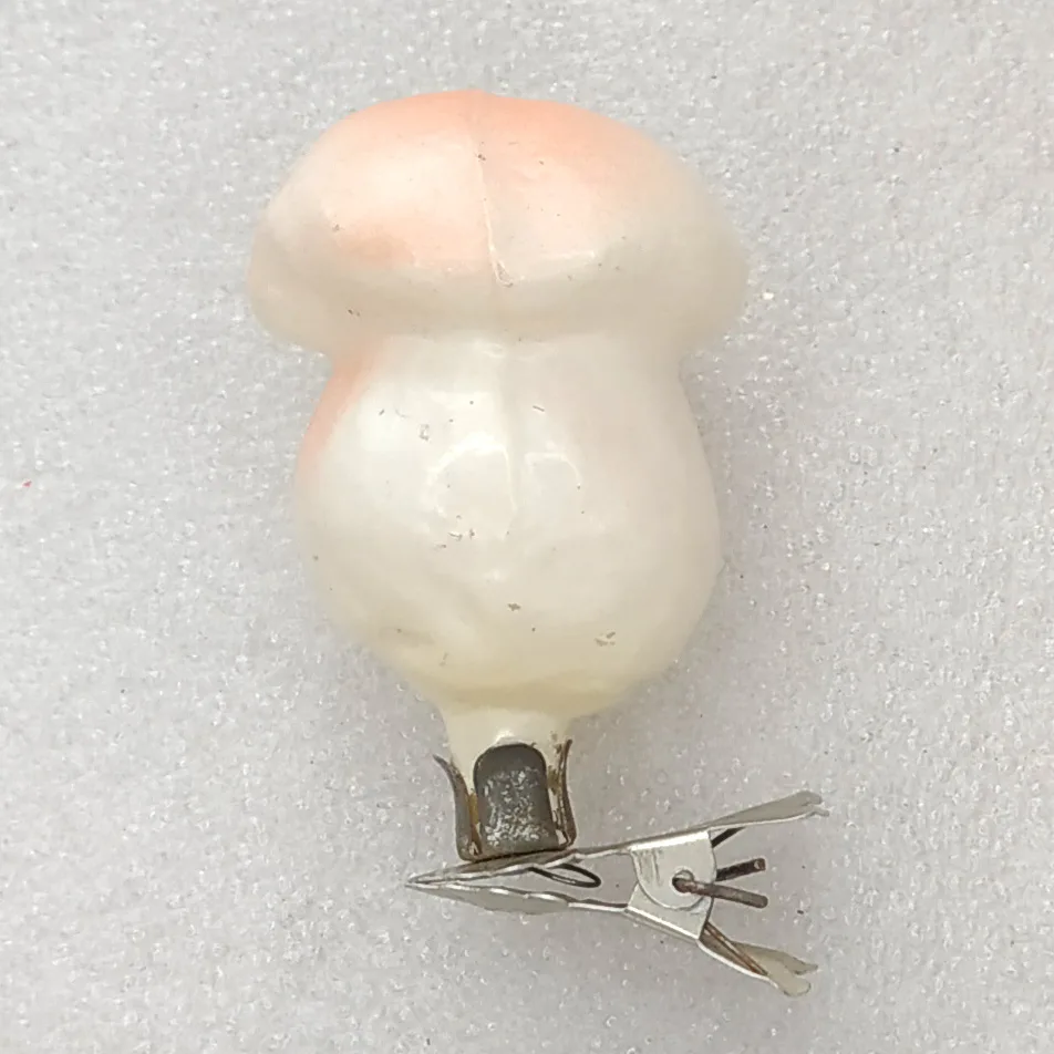 Antique Vintage Glass Christmas USSR Ornament Mushroom