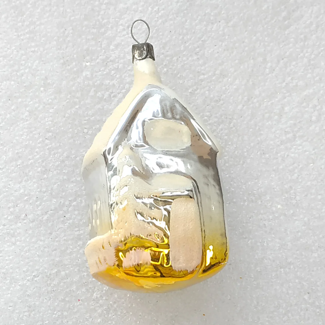 Antique Vintage Glass Christmas USSR Ornament House