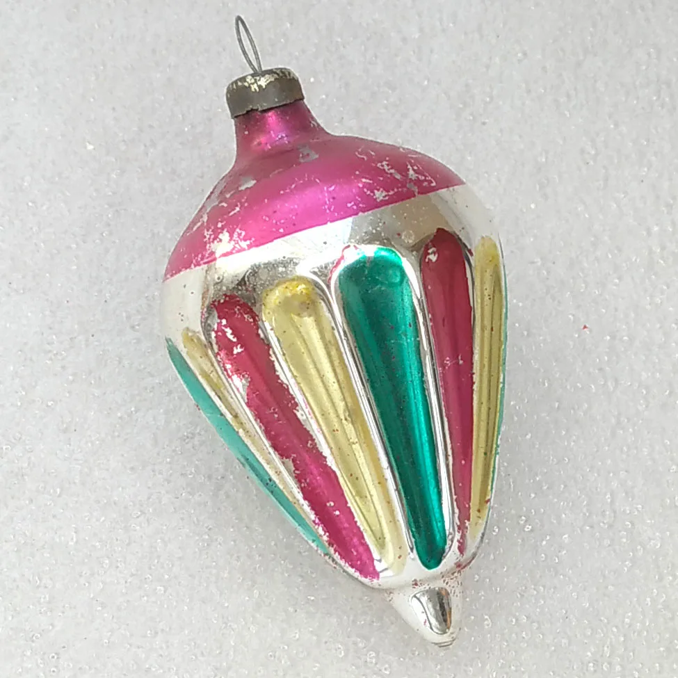Old Antique Vintage Glass Christmas Ornament Parachute