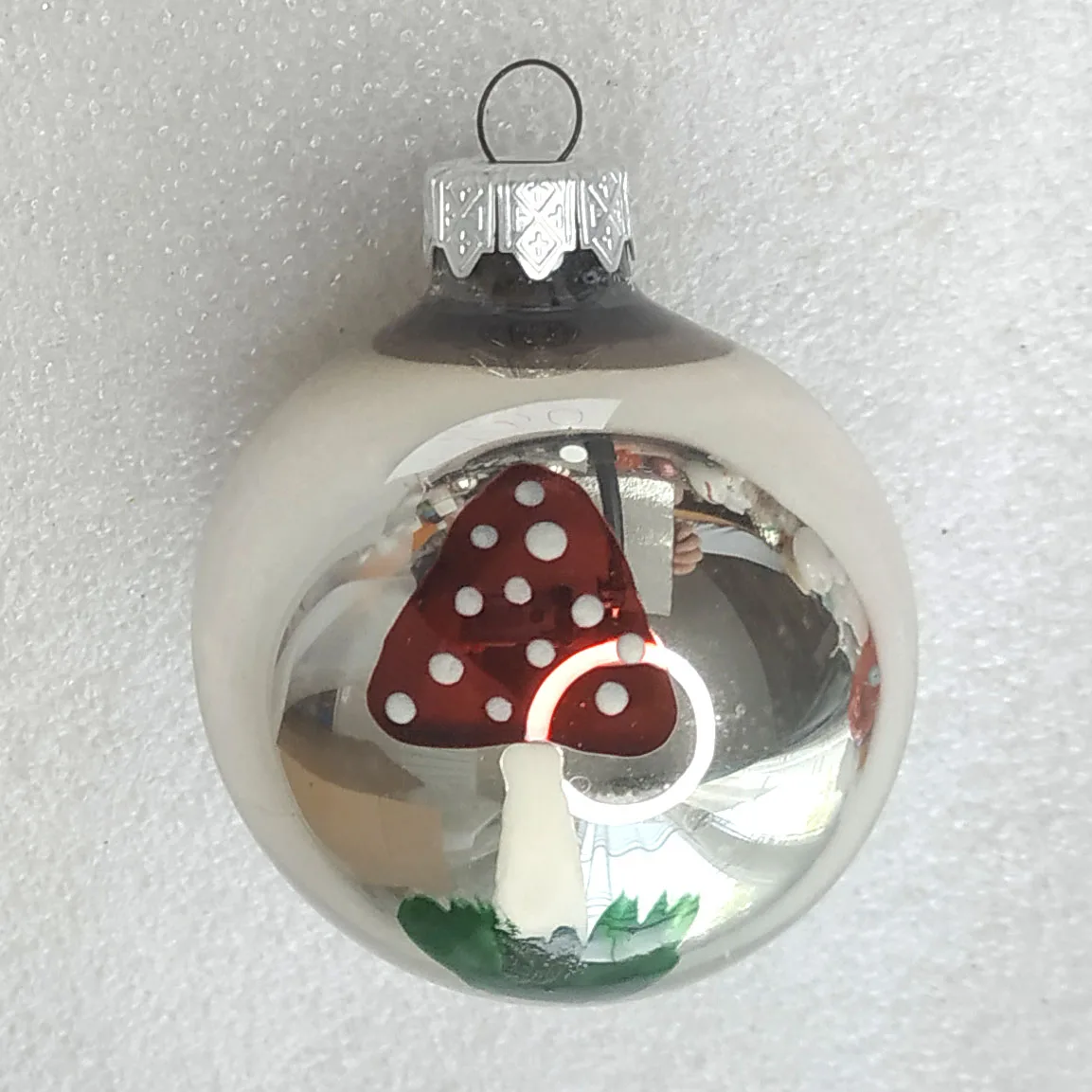 Vintage Mercury Glass USSR Christmas Ornament Tree Antique Decor Mushroom