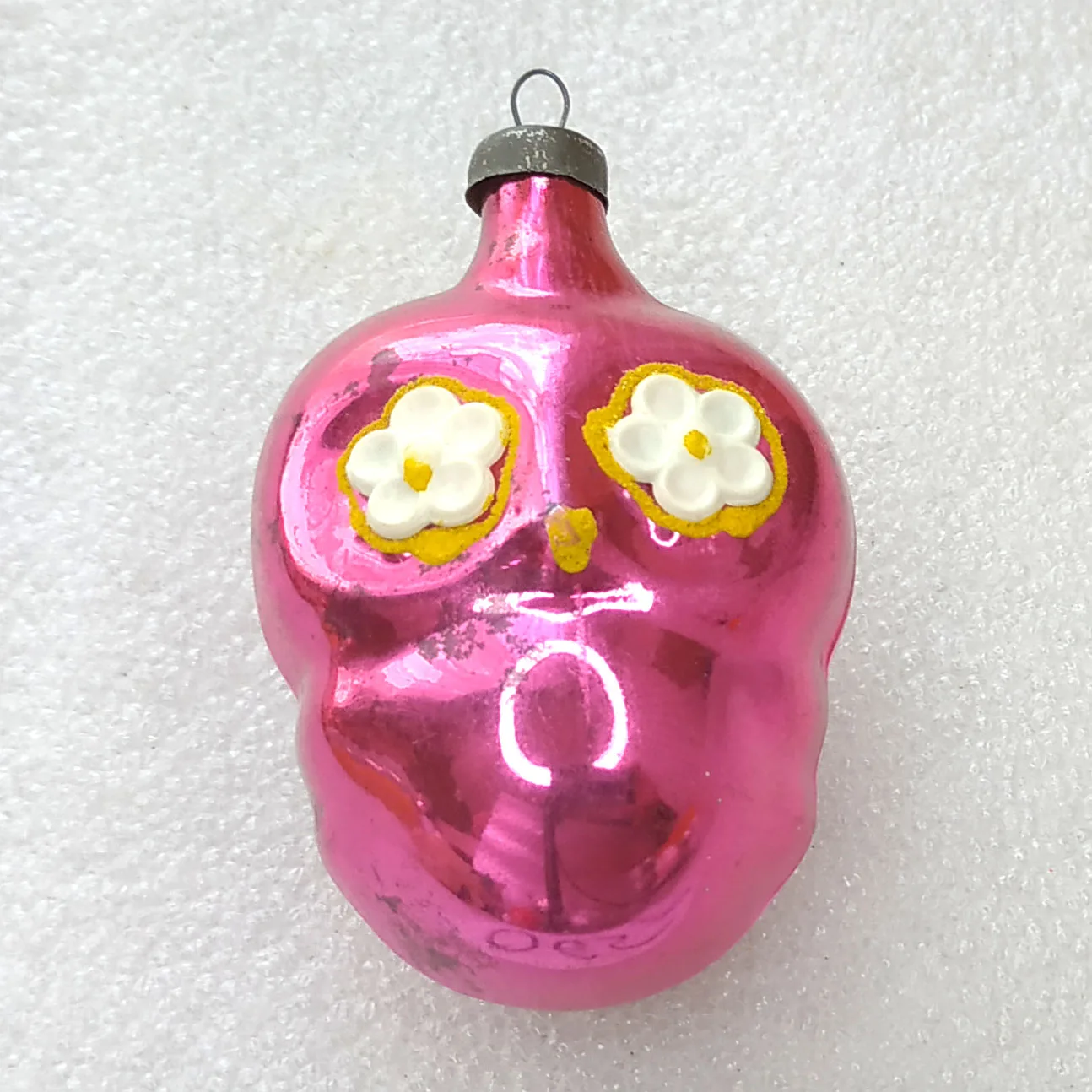 Antique Vintage Glass Russian Christmas Ornament Owl