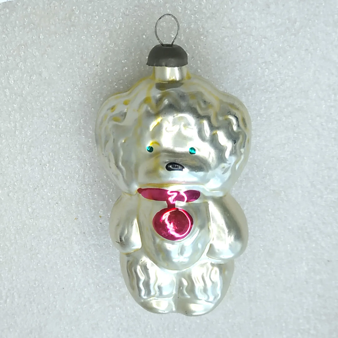 Antique Vintage Glass Russian Christmas Ornament Puppy