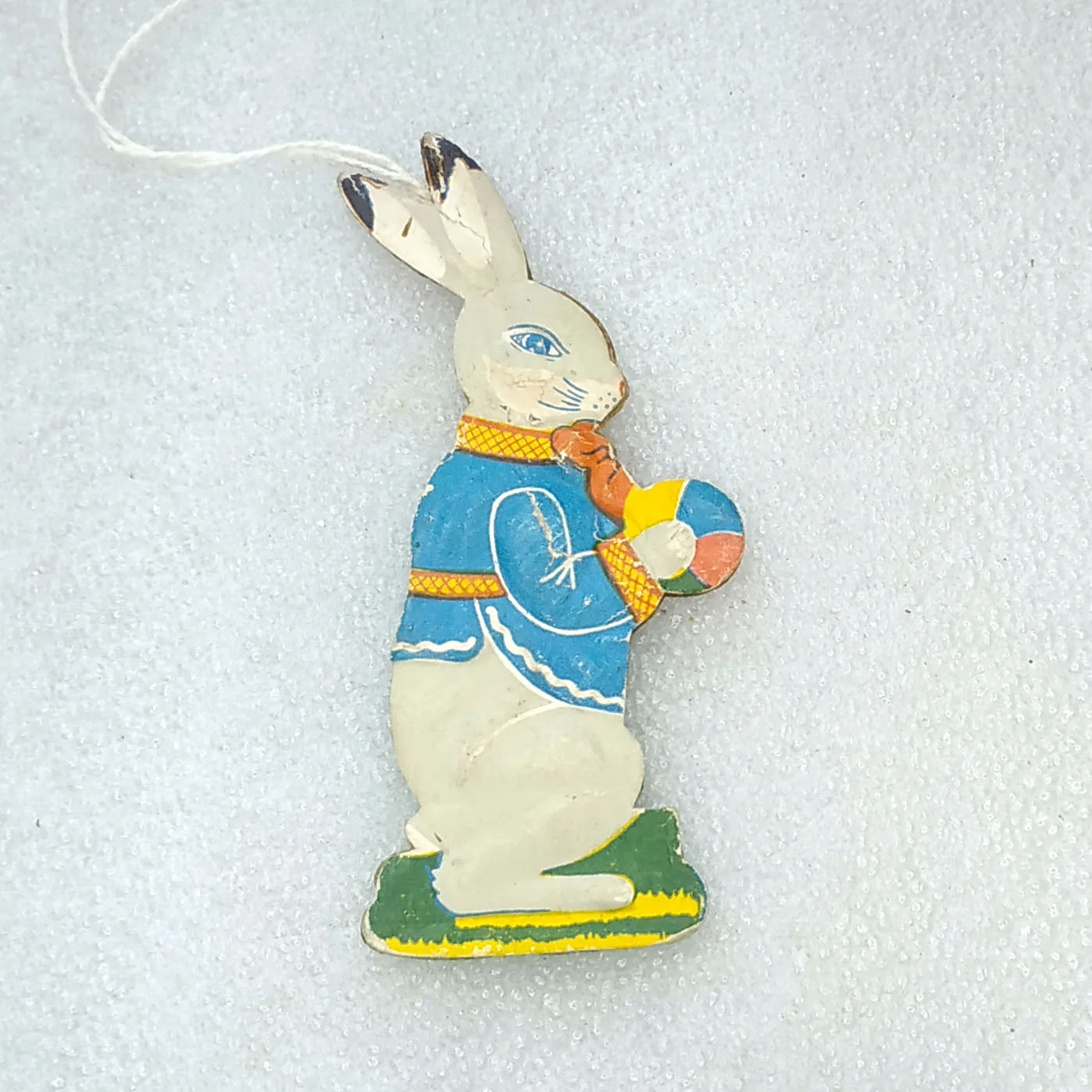 Antique Vintage Cardboard Dresden Christmas Ornament Hare