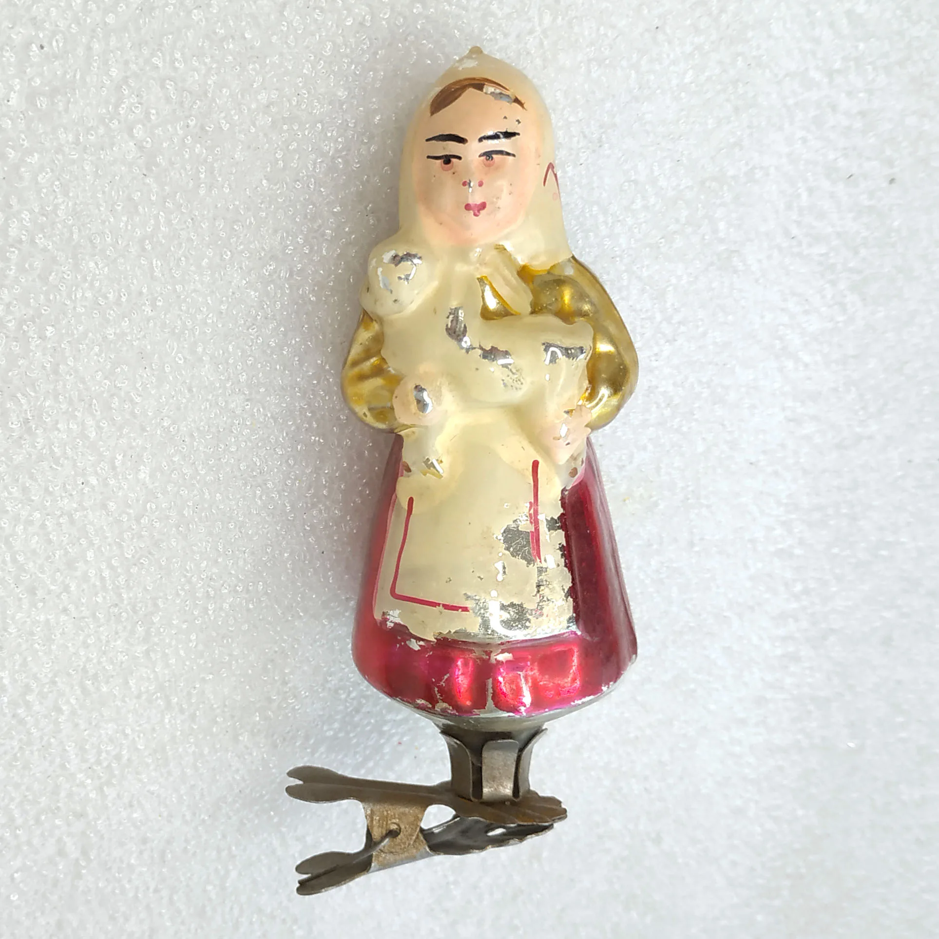 Antique Vintage Glass Christmas Ornament Alyonushka