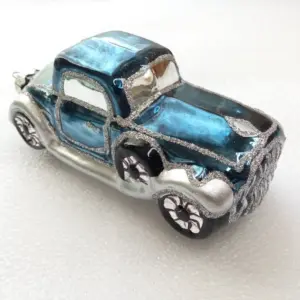 New Modern Ukrainian Glass Christmas Ornament Old Auto