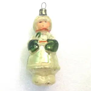 Vintage Antique Glass USSR Christmas Ornament Boy