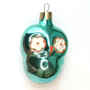 Vintage Glass USSR Christmas Ornament Owl