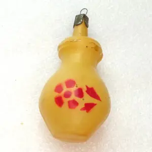 Vintage Glass USSR Christmas Ornament Old Jug