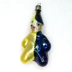 Vintage USSR Glass Christmas Ornament Clown