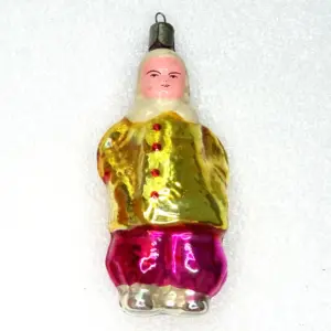 Vintage USSR Glass Christmas Ornament Woman