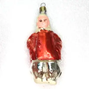 Vintage USSR Glass Christmas Ornament Woman