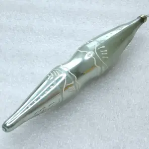 Vintage Soviet Mercury Glass Christmas Ornament Long Icicle Finial Retro Decor