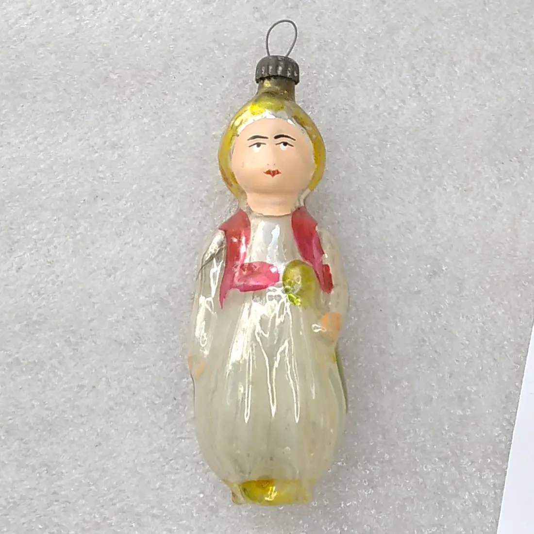 Vintage Mercury Glass Christmas Ornament Eastern Boy Aladdin Hand Painted