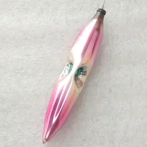 Vintage Mercury Glass Christmas Ornament Icicle Spire Reflector Pink