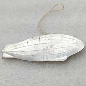 Vintage Soviet Pressed Cardboard Christmas Ornament Airship Zeppelin Space