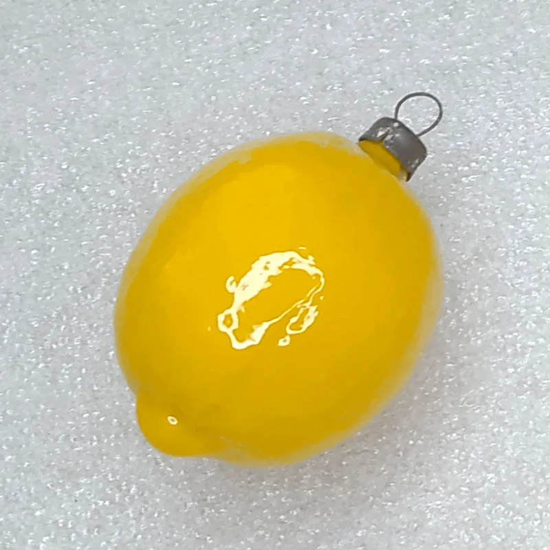 Vintage Glass Christmas Ornament USSR Tree Antique Decor Lemon
