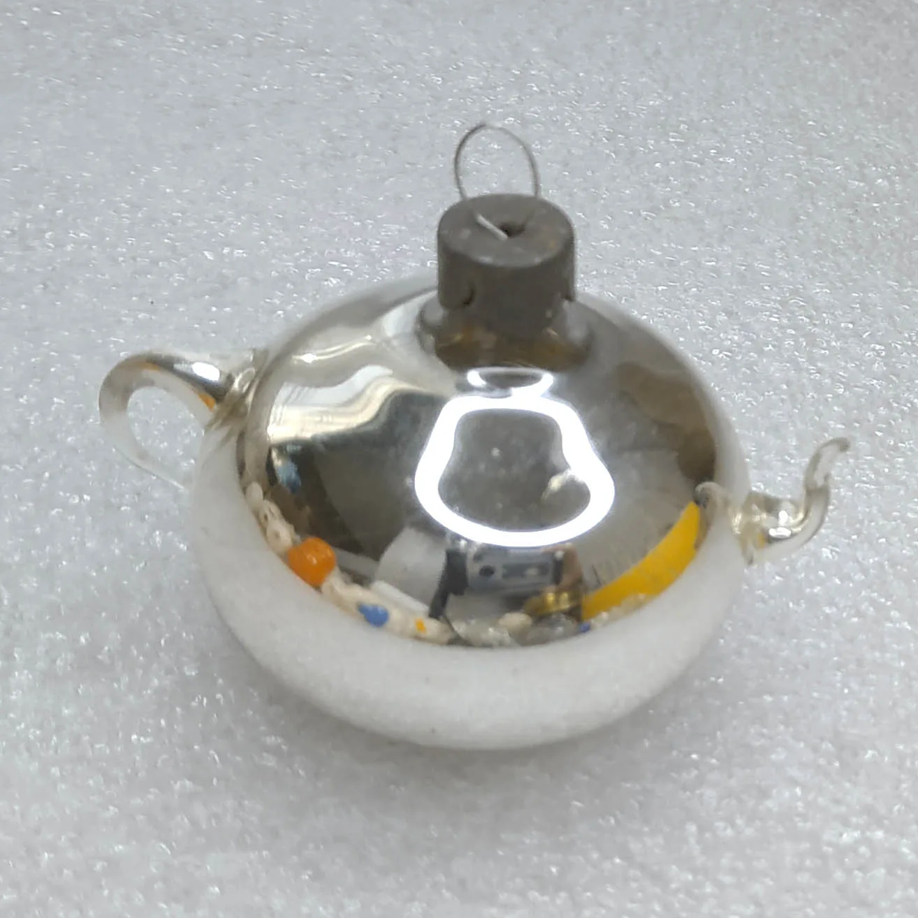 Vintage Mercury Glass Christmas Ornament USSR Tree Antique Decor Teapot