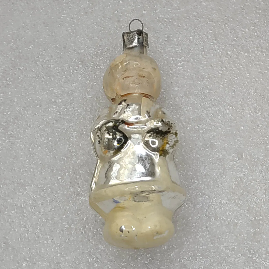 Vintage Glass USSR Antique Christmas Ornament Decor Shepherd Boy Figure Toy