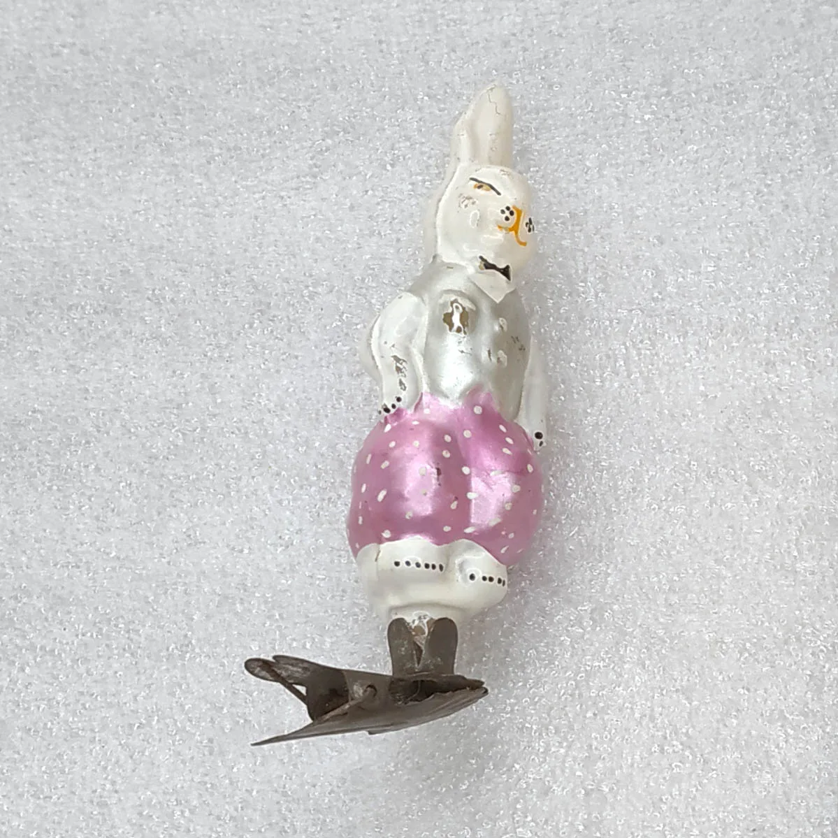 Vintage Glass USSR Antique Christmas Ornament Decor Rabbit Hare Animal Figure