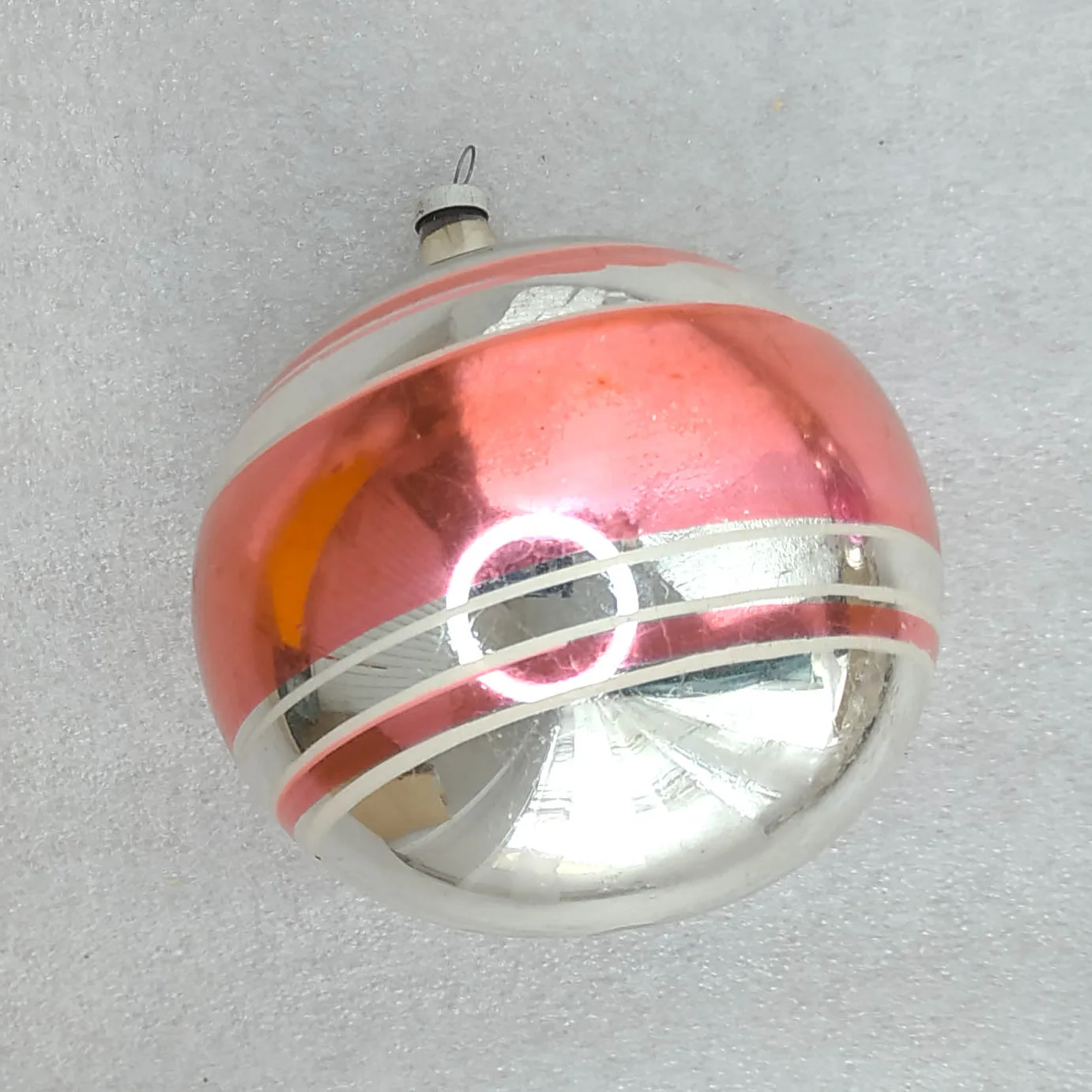 Vintage Mercury Glass Christmas Ornament Tree Antique USSR Ball