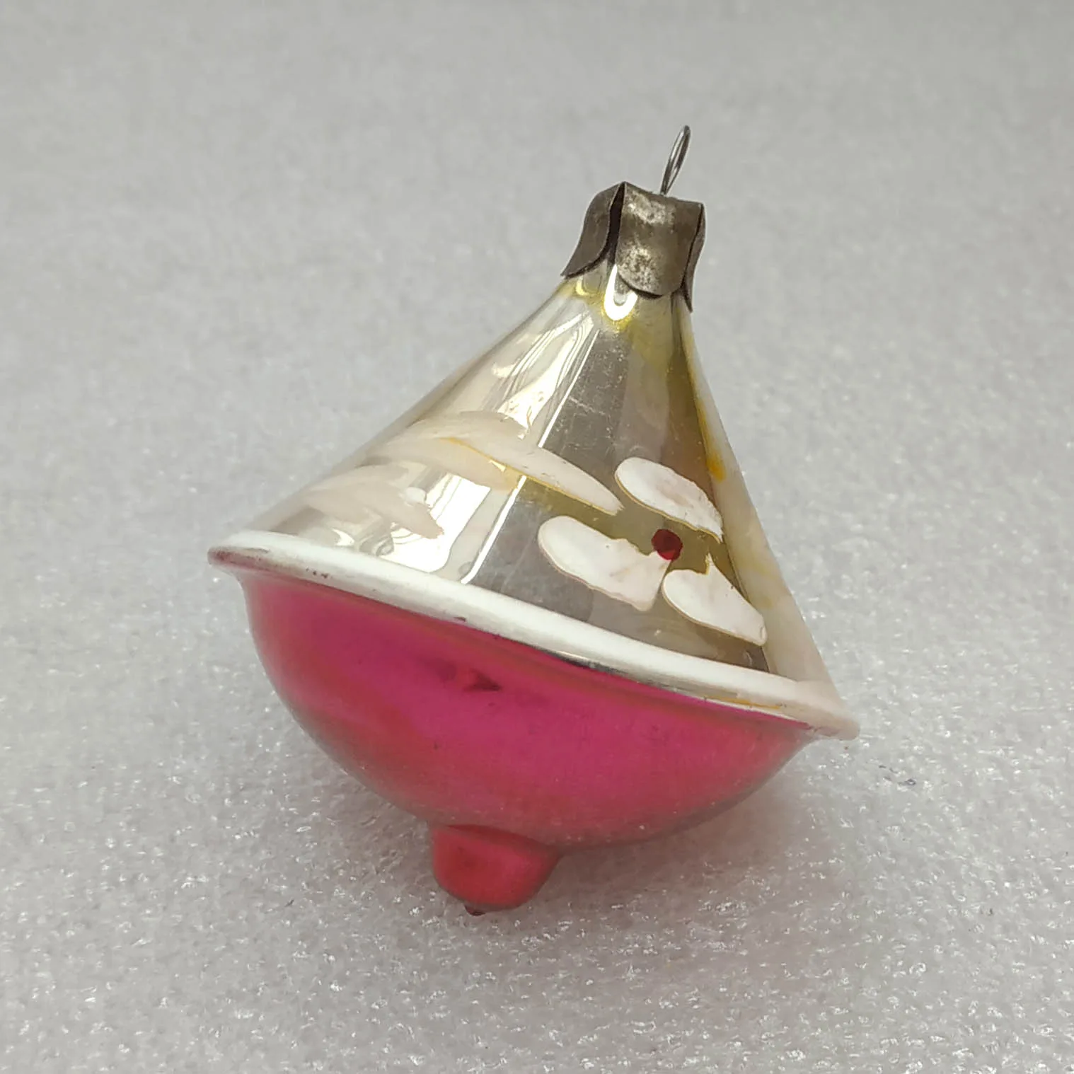 Vintage Mercury Glass Christmas Ornament Tree Antique USSR Decor Whirligig