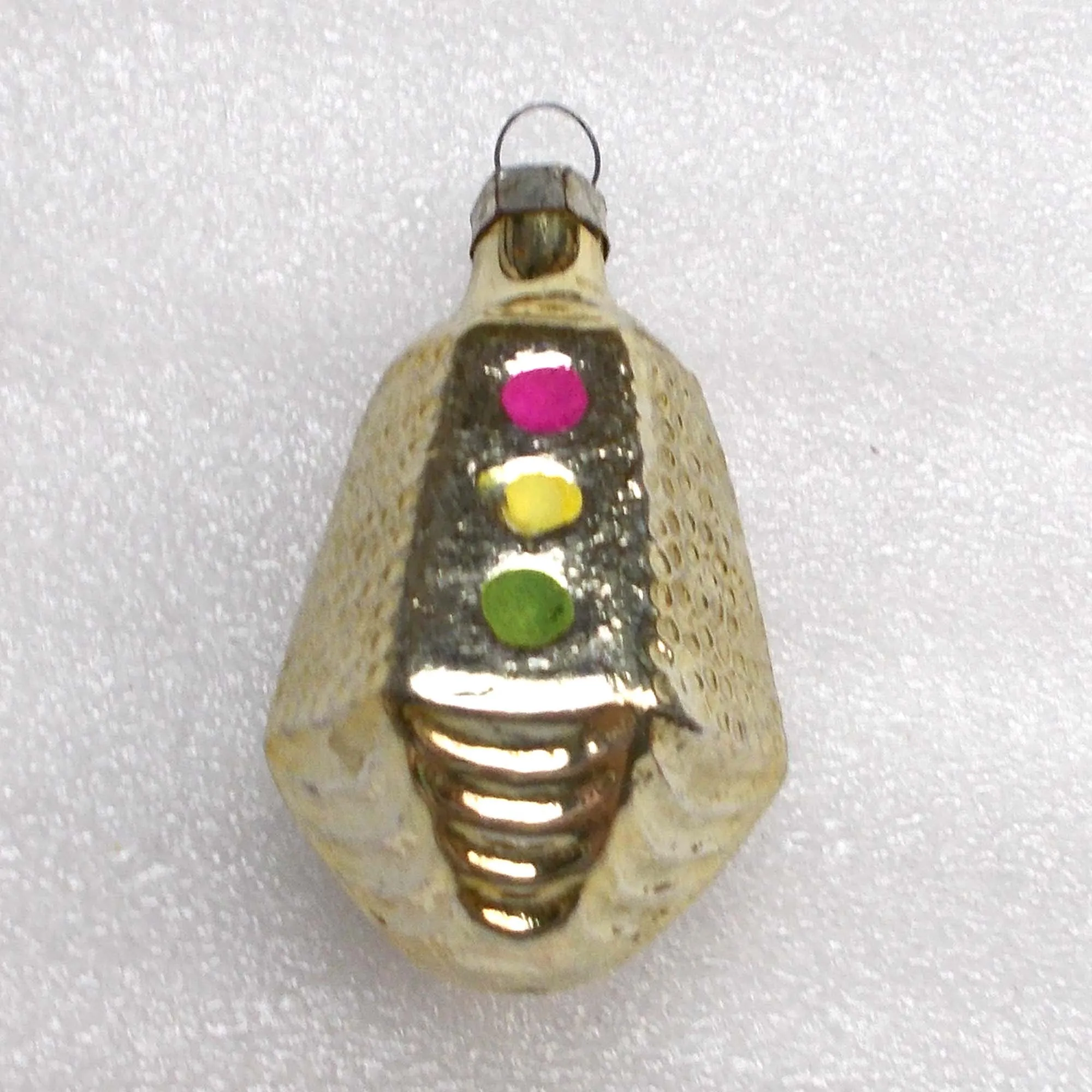 Vintage Ukrainian Glass Christmas Ornaments Old Traffic-light