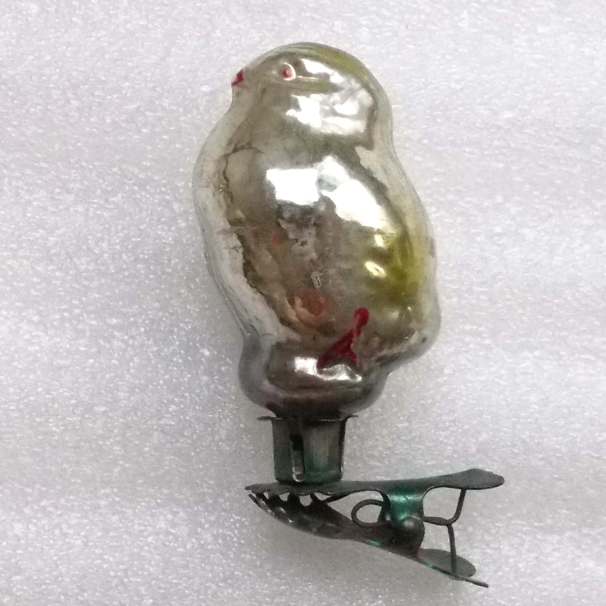 Vintage USSR Glass Christmas Ornament Chicken