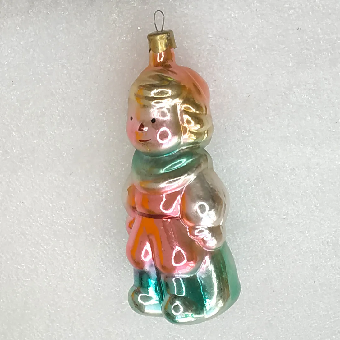 Vintage Prince Christmas Silver Glass Ornament Russian Tree Antique Decor