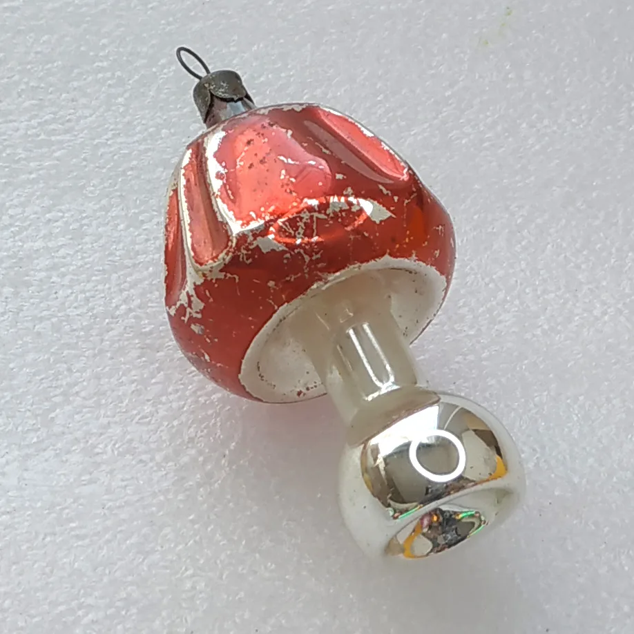 Vintage Floor Lamp Christmas Mercury Glass Ornament USSR Antique