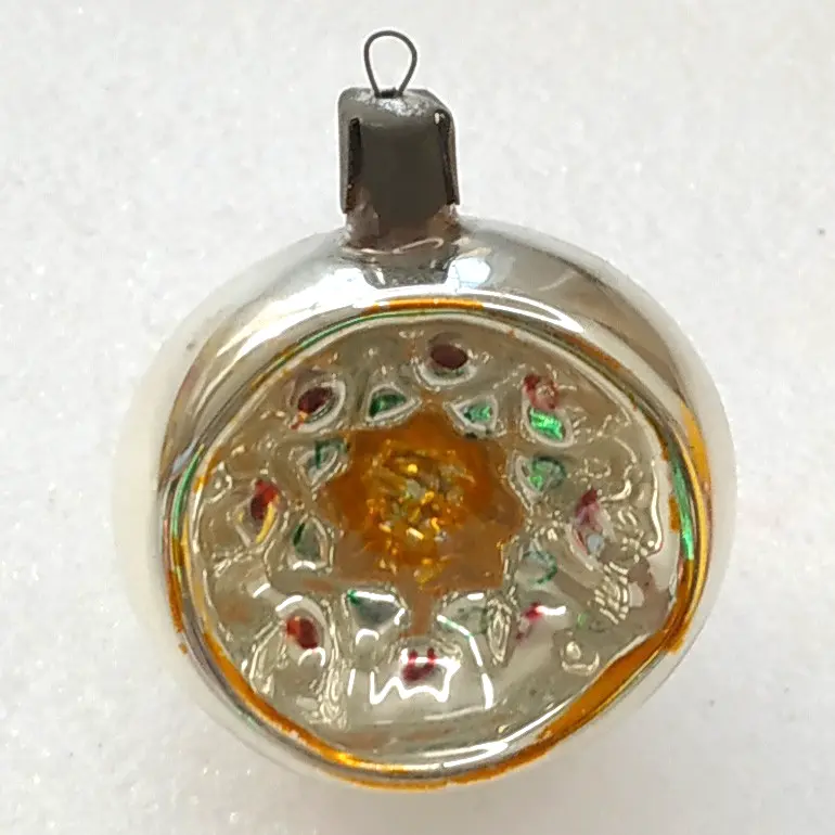 Vintage Christmas Mercury Glass Ornament Tree USSR Antique Decor Lantern