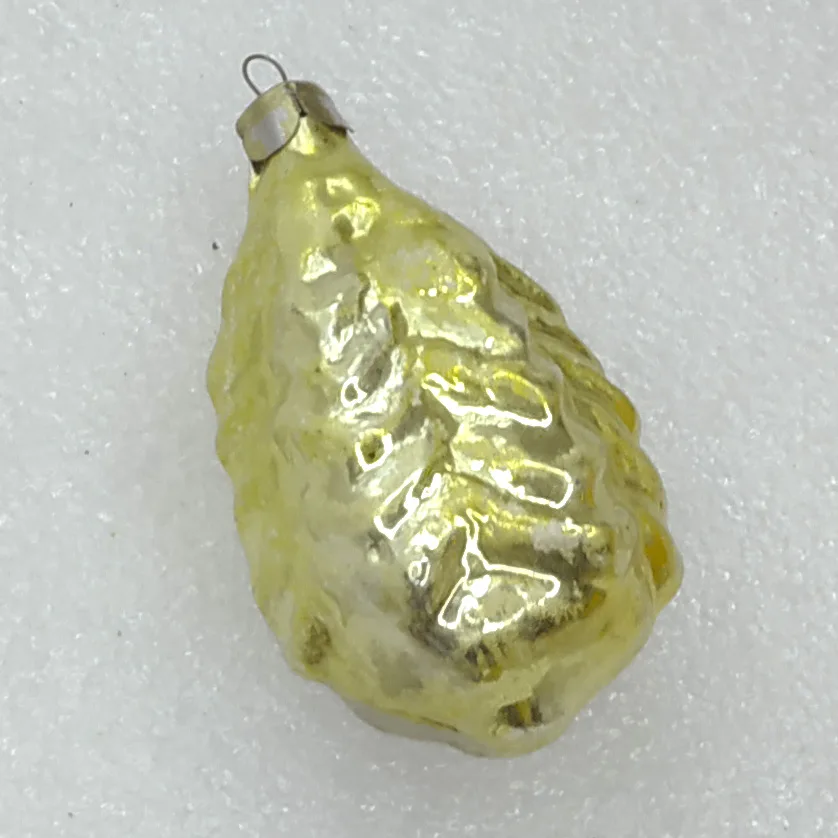 Antique Vintage Silver Glass Christmas Ornament USSR