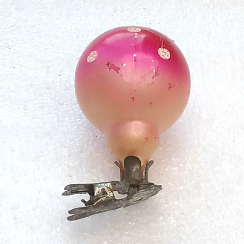 Vintage Glass Christmas Ornament USSR Fly Agaric