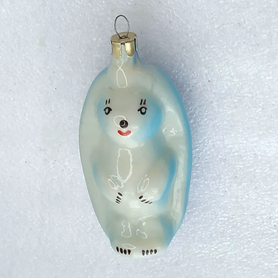 Vintage Glass Christmas Ornament USSR Uniquely Restored Hedgehog