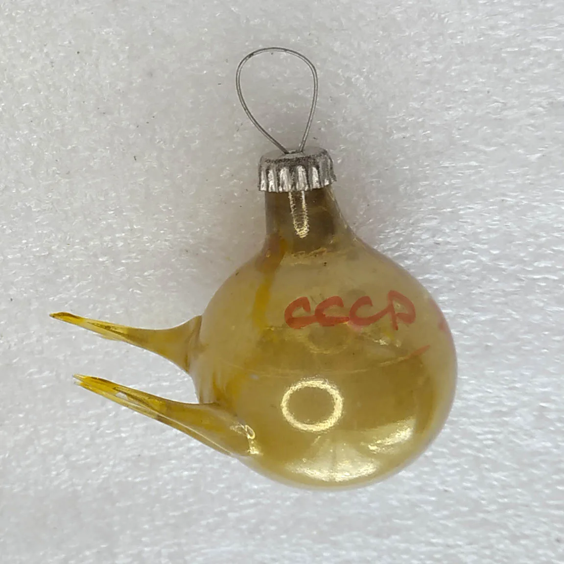 Vintage Silver Glass Christmas Ornament USSR Tree Antique Satellite Mir