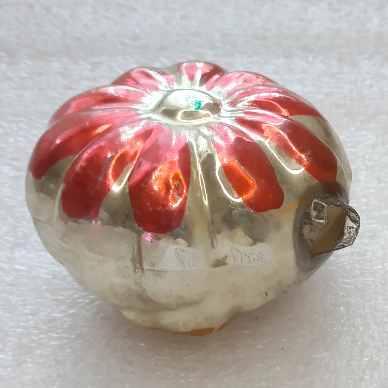 Vintage Mercury Glass Christmas Ornament USSR Tree Antique Decor Butterfly