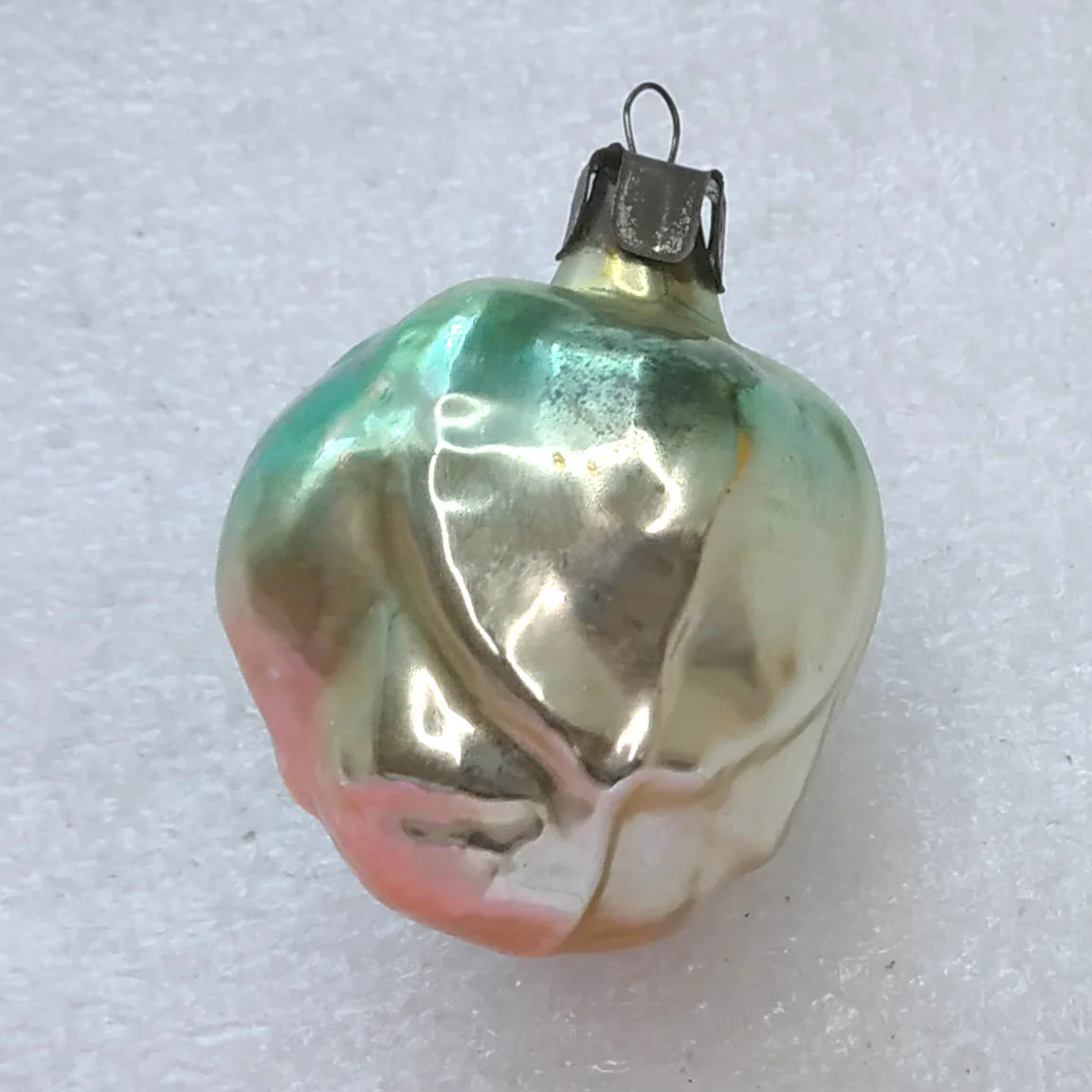 Vintage Mercury Glass Christmas Ornament USSR Tree Antique Decor Old Flower