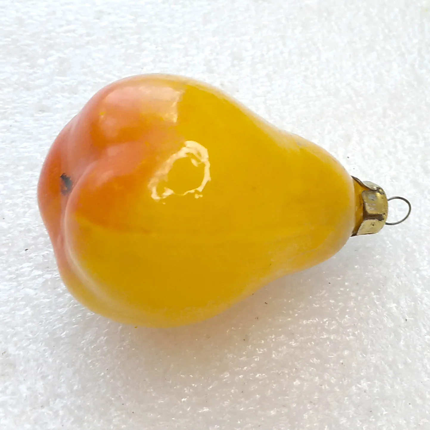 Vintage Glass Christmas Ornament USSR Antique Decor Old Pear
