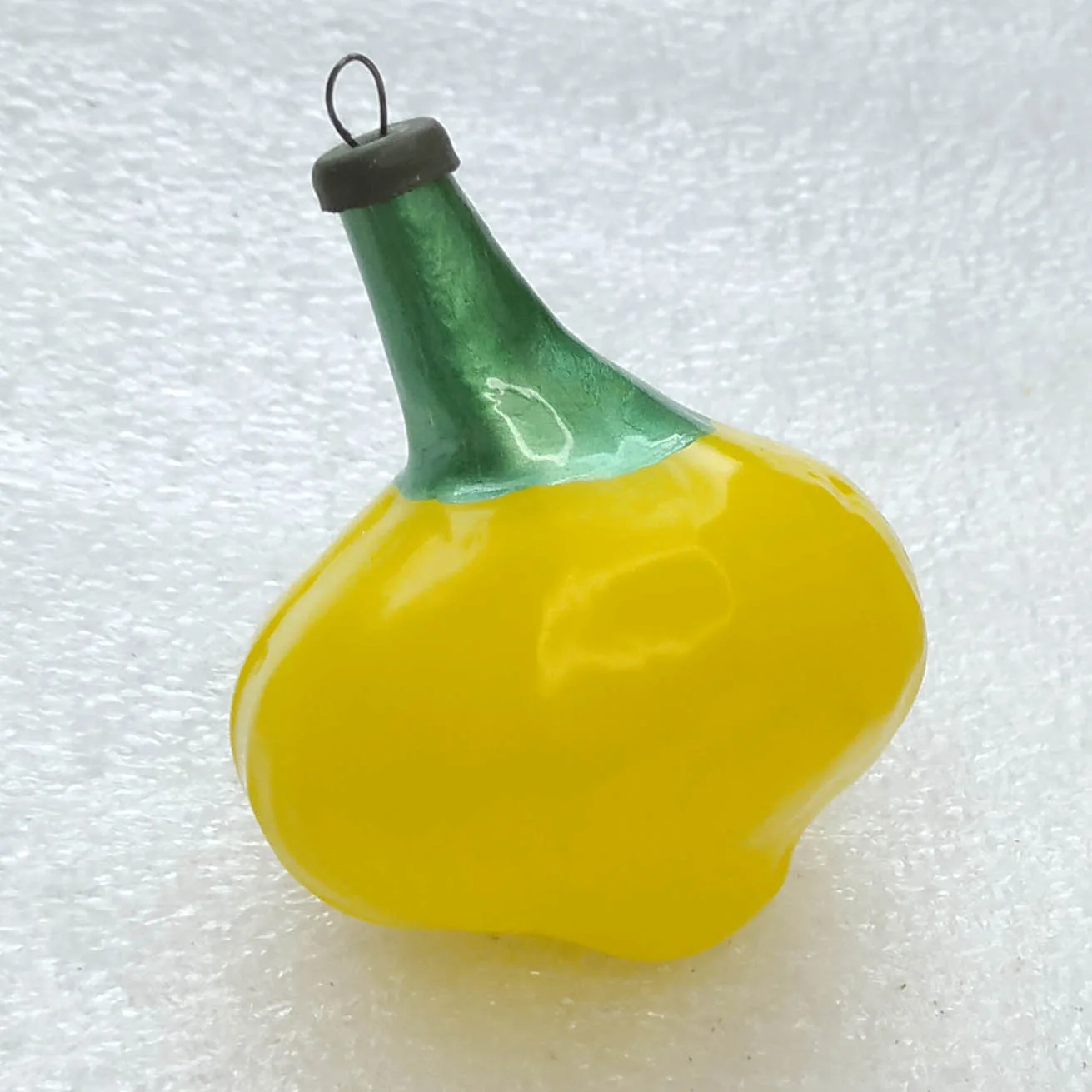 Vintage Glass Christmas Ornament USSR Tree Antique Handcraft Decor Onion