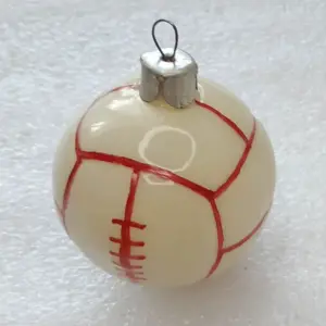 Vintage Glass Christmas Ornament USSR Antique Decor Old Ball