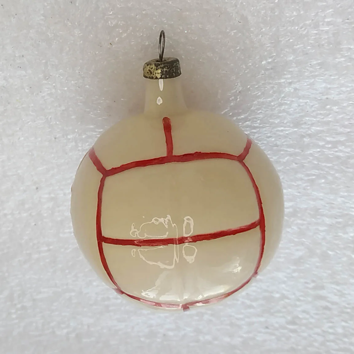 Vintage Glass Christmas Ornament USSR Antique Decor Old Ball