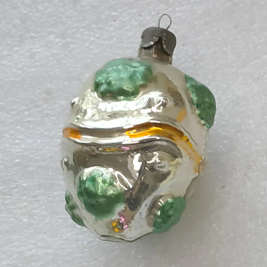 Vintage Mercury Glass Christmas Ornament USSR Tree Antique Decor