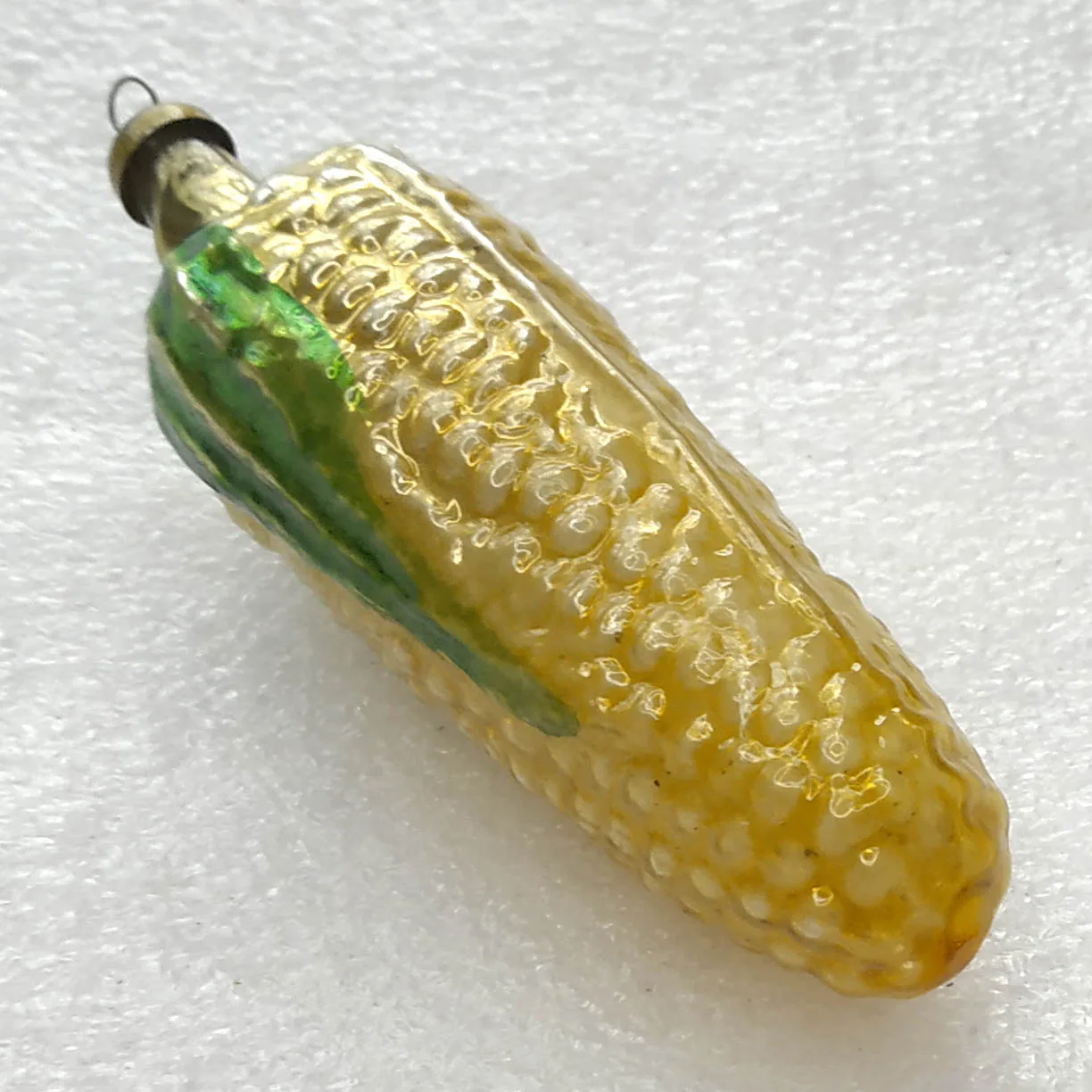 Vintage Mercury Glass Christmas Ornament USSR Tree Antique Decor Old Corn