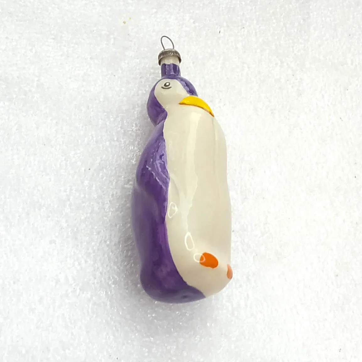 Vintage Glass Christmas USSR Ornament Antique Penguin