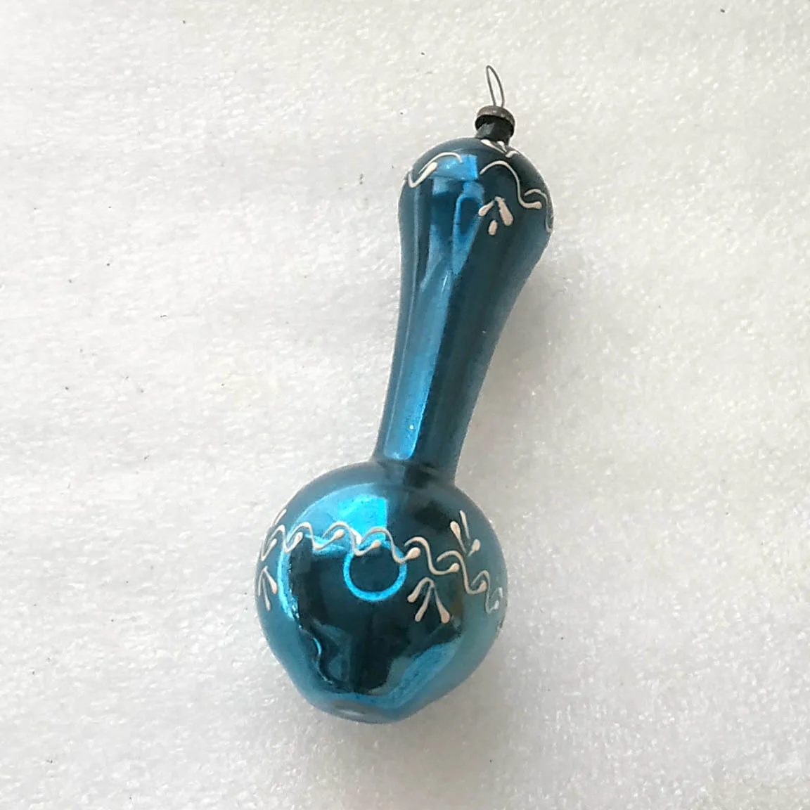 Vintage Silver Glass Christmas USSR Ornament Antique Decor Old Jug