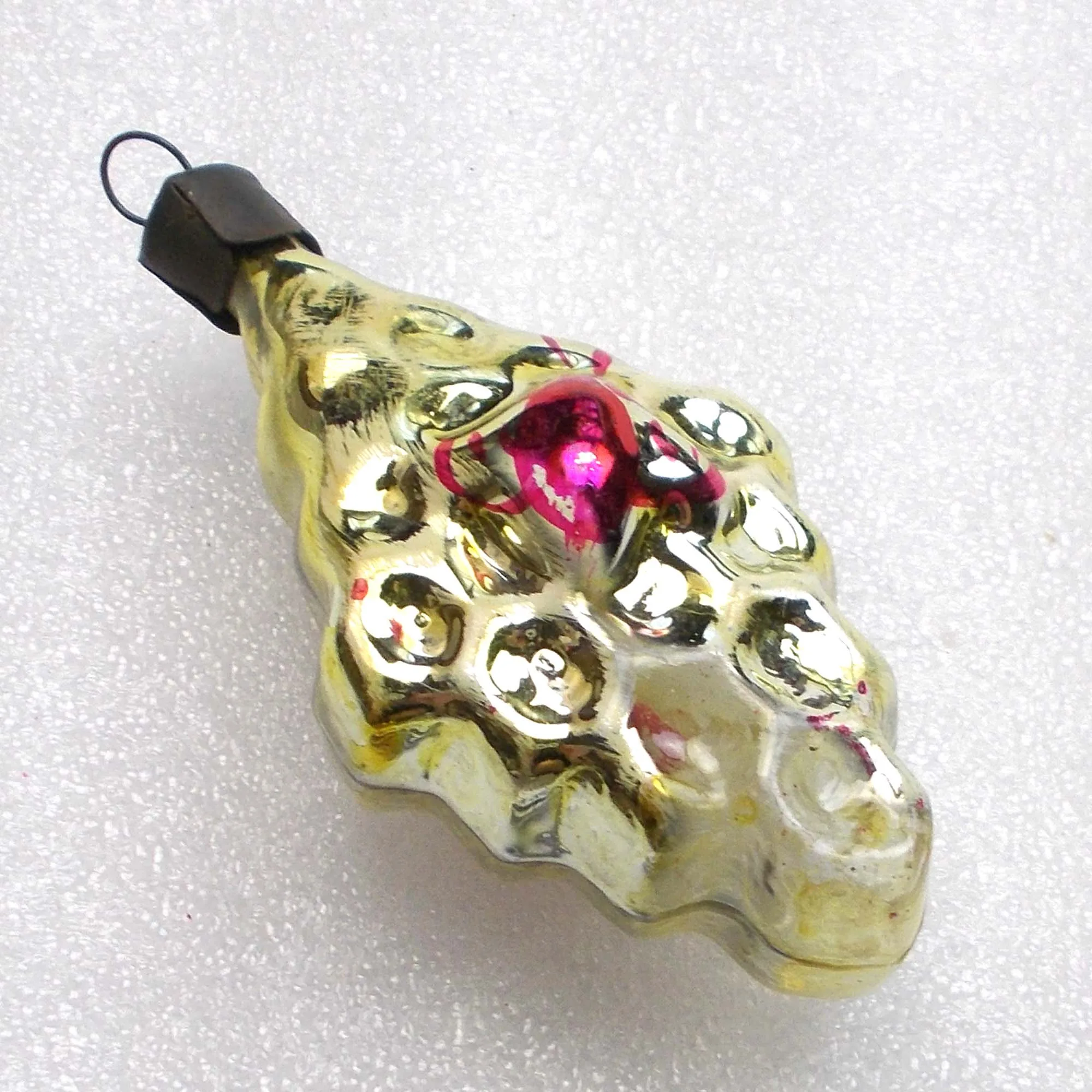 Old Antique Vintage Glass USSR Christmas Ornament Bee Honey