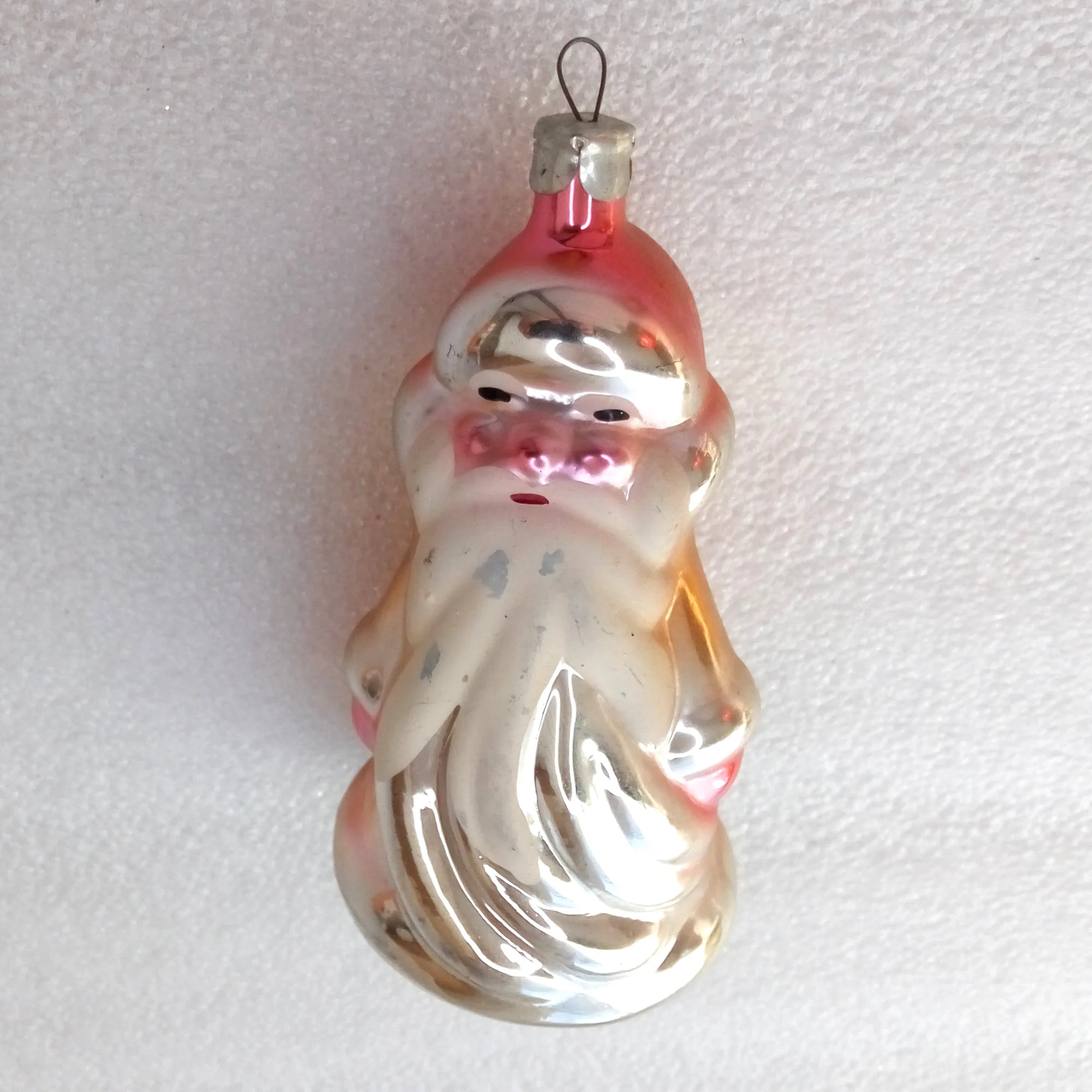 Antique Vintage Glass Christmas Ornament Santa Claus