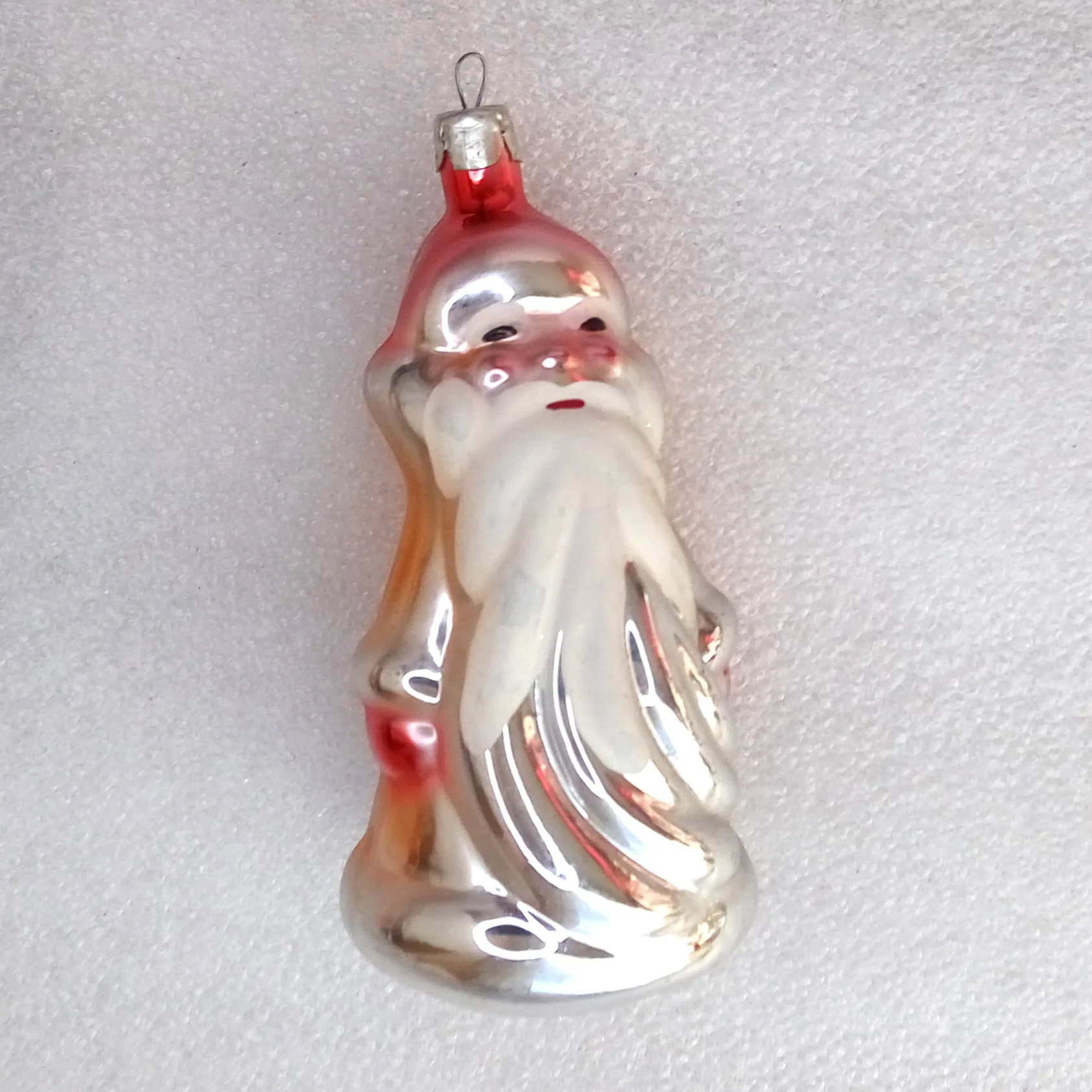 Antique Vintage Glass Christmas Ornament Santa Claus