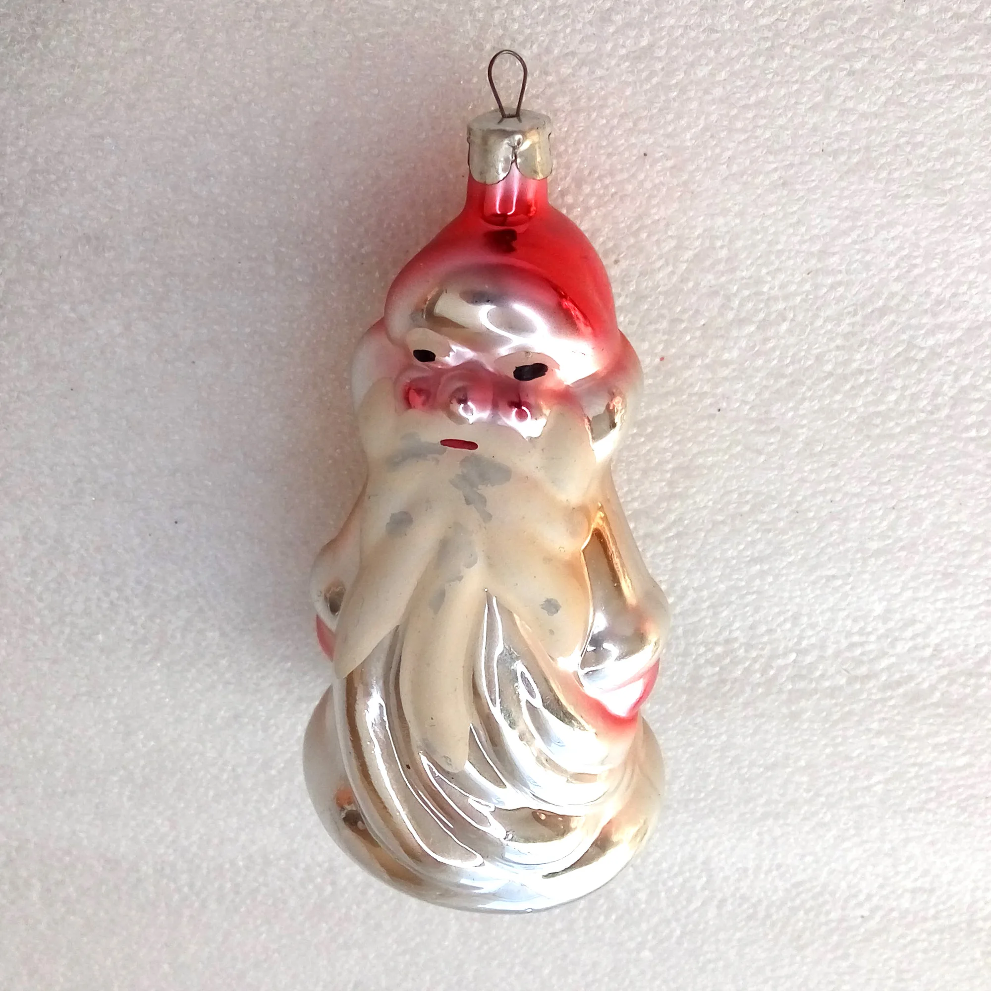 Antique Vintage Glass Christmas Ornament Santa Claus